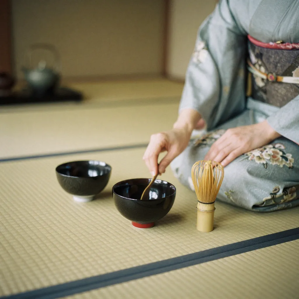 Traditional tea ceremony setup